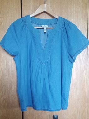 Denim Chambray Top